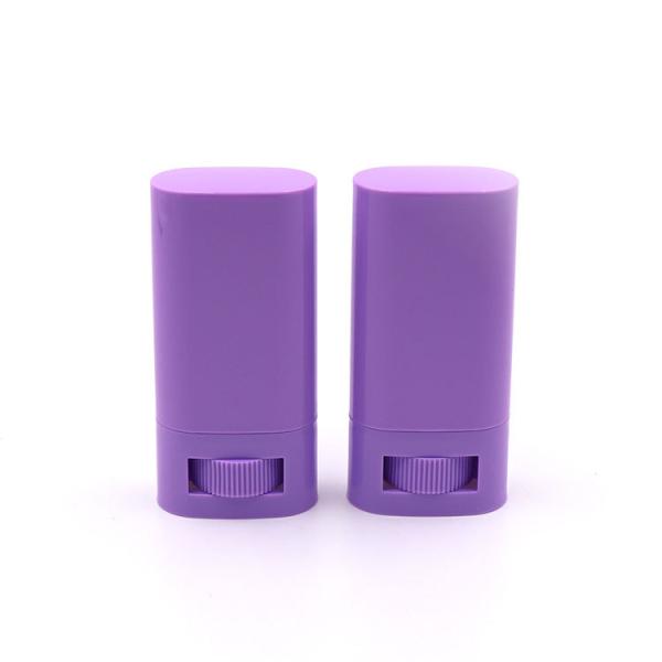 Industrial Cosmetic Oval Lotion Bar Stick Refillable Plastic Purple Lipbalm Tube Twist up Deodorant Container 5g 15g 20g