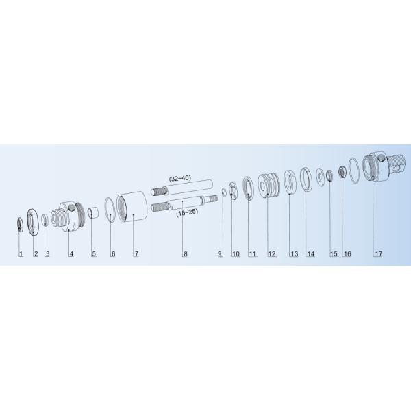 MAL Pneumatic Cylinder Kit AIRTAC Type Blue Colour With Bore 16mm - 40mm