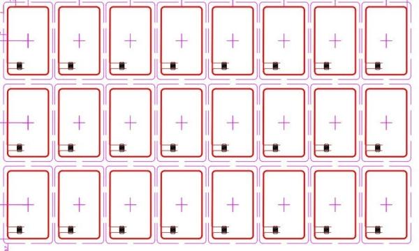 HF Contactless Wet RFID Inlay 125KHZ 13.56MHZ PVC RFID Prelam