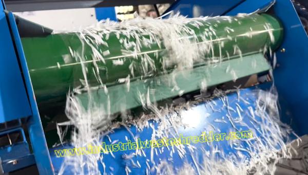 PP Plastic Monofilament Shredder, High Efficiency Waste Yarns Pre-Shredder,Power Saving,Shredder for PP Raffia,PP Ropes Shredding Machine With Input &Out Conveyor,Wear-Resistant Blade