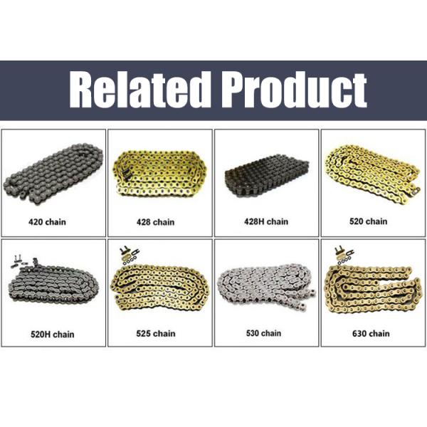 428h Motorcycle Chain with Customizable Colors and Durable 20CrMnTi Material
