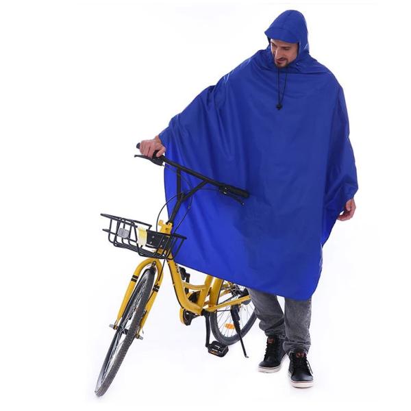 Unisex Adult Rain Poncho Outdoors Bike Ebike Motorcycle Scooter Cycling Jacket Raincoat Hooded Cape, Purple, 6XL