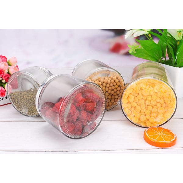 Round 480ml / 16 Oz Glass Jars With Lids , Home Food Storage Mason Glass Jar