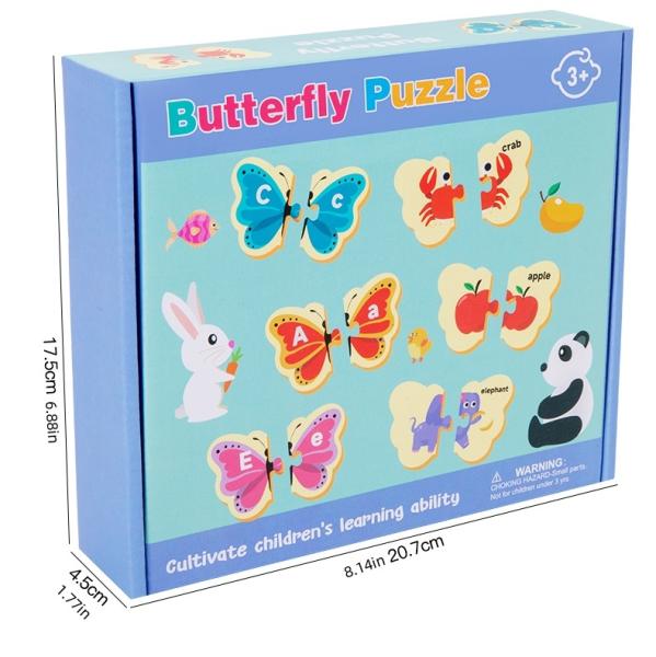 Children's Wooden butterfly Letter Puzzle Children's Puzzle Wooden Toys