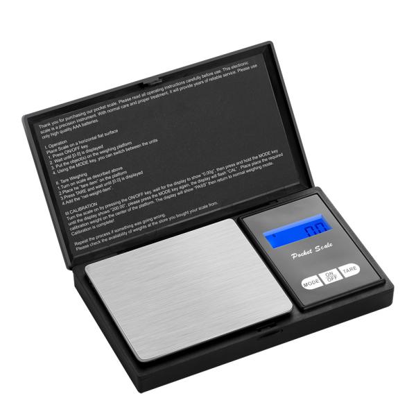 Mini balance électronique de précision en acier inoxydable ABS pour bijoux, affichage LCD 0,01 g, alimenté par batterie, 12 mois