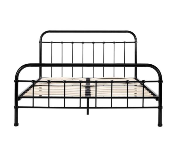 ODM Modern Convertible Wooden Metal Furniture Black Iron Bed Frame King