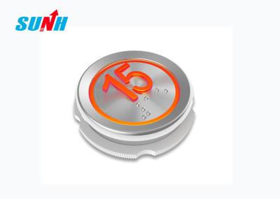 Mirror Polish Replacement Elevator Buttons Customized Size DC12V / DC24V Voltage