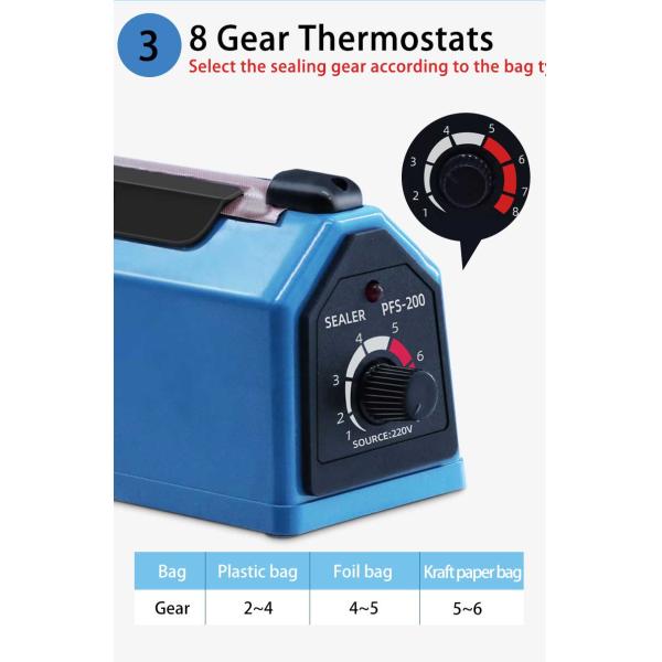 ZEQUAN Food Mini Impulse Heat Sealer para sellar y conservar bolsas de plástico manuales