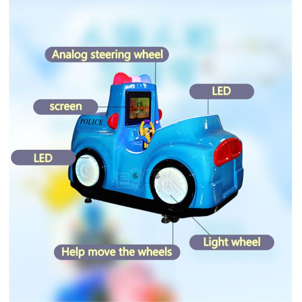 Children Police Car Swing Ride Machine for Theme Park Indoor Preschool Playground