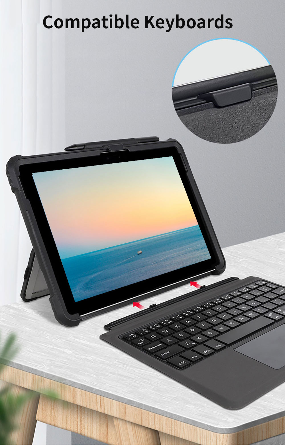 Clear Anti Drop Case for Microsoft Surface Pro 9 8 7 6 5 4 3 2 1 Go Transparent Cases 10.5 Back Protective Pbk150 Laudtec