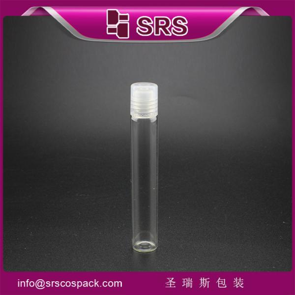 SRS wholesale transparent 10ml glass roll-on bottle with stainless steel roller and PP cap