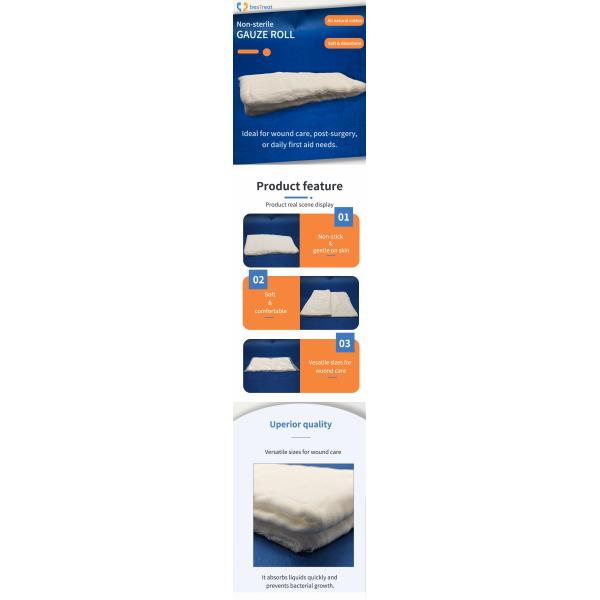 Prix d'usine Gaze médicale Compresse EO fournitures chirurgicales jetables Matériaux médicaux de haute qualité