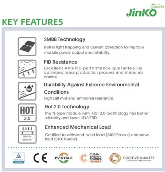 Jinko Solar Panel 550 watt 540w 545w 550w mono-facial solar panels jinko P-Type PV panel