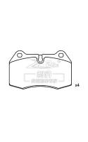 BMW 728/E38 Front Ceramic Brake Pads D639 34116761249 bmw brake pad