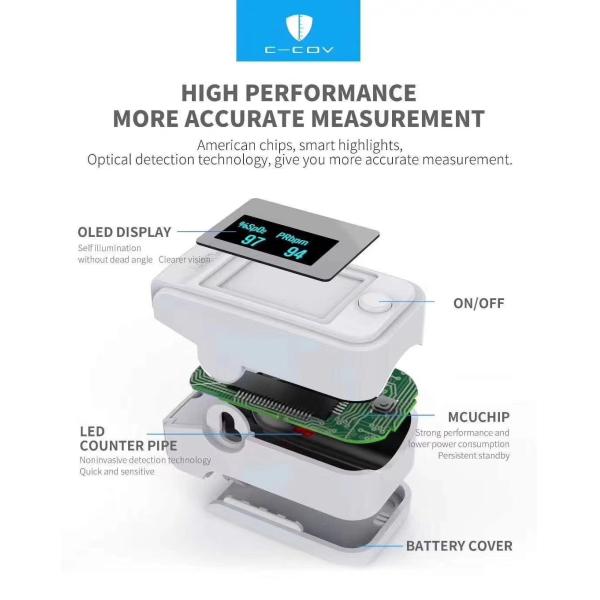 Saturometro Medical Fingertip Pulse Oximeter LK89 Oxygen Saturation Monitor