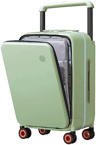 Luggage Wide Handle Luxury Design Rolling Travel Suitcase PC Hardside with Aluminum Frame Hollow Spinner Wheels,