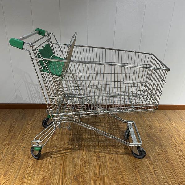 Carro de la compra de supermercado tipo estándar asiático de tranvía ruso de 210L, carrito de la compra de comestibles