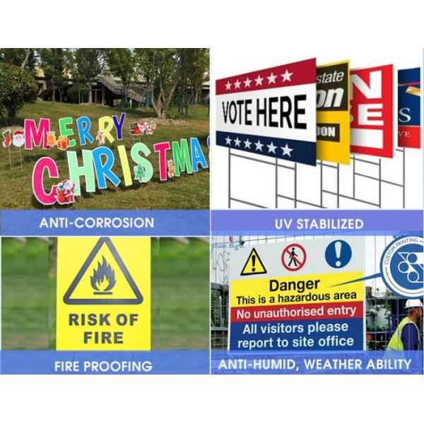 3mm Plastic Corrugated Roster Sign Eco UV Proof Corflute Triangle Signs