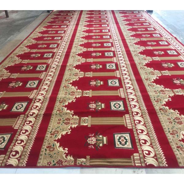 Jute Backing Muslim Prayer Rug Wall to Wall Prayer Carpet Roll for Mosque in Home
