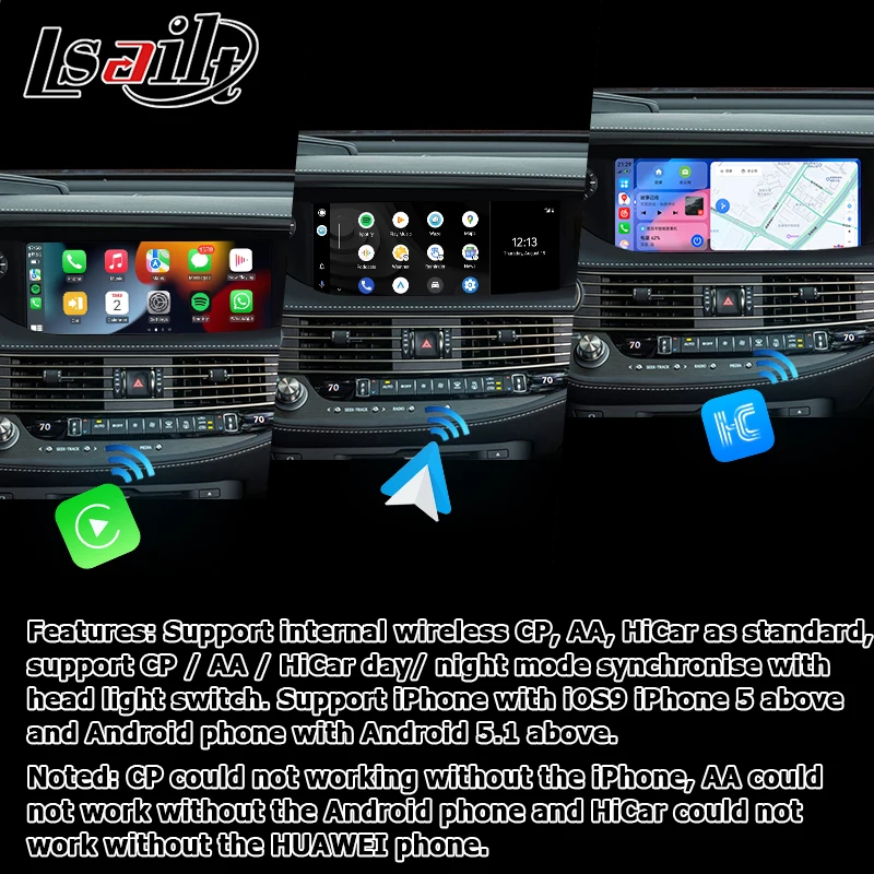 Lexus LS500 LS500h обновление Android 11 carplay видео интерфейс 8+128GB сохранить все заводские функции