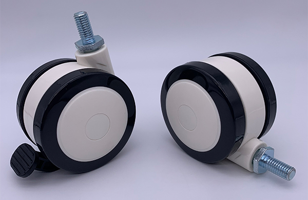 Screwed Bolt Dual Polyurethane Wheel Caster with Locking 3 Inch