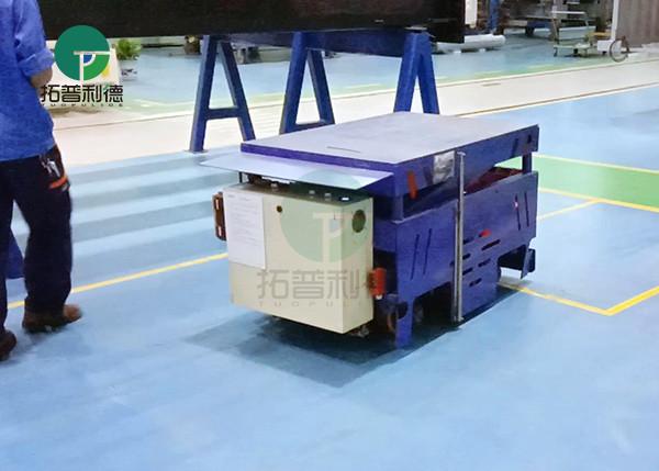 Rail or Steerable Die Electric Transfer Cart Motorized Platform Trolley Battery Operated
