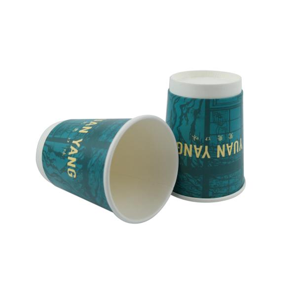 300ml PE Coated Cardboard Coffee Cups , Heat Insulated Double Wall Paper Cup