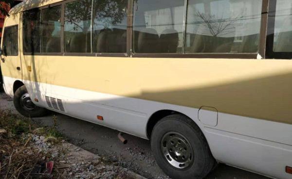 Diesel Fuel Reliable Second Hand Toyota Coaster Bus 1HZ Engine With 29 Seats