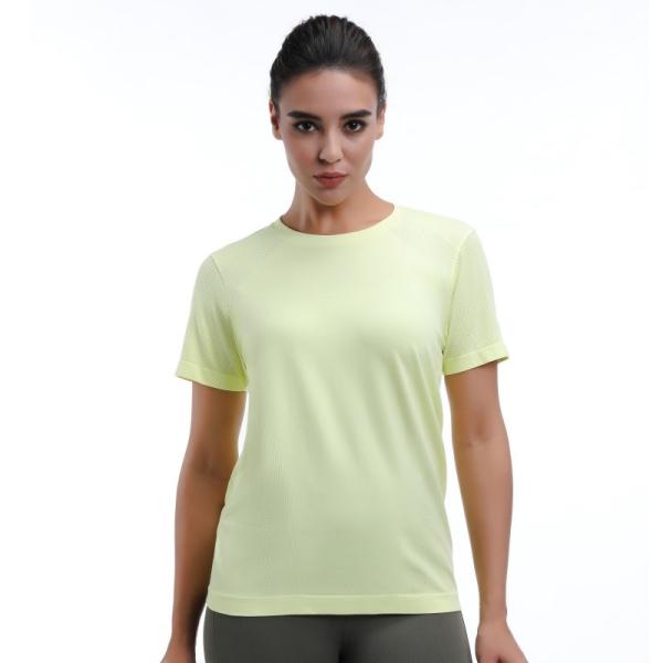 Mesh Panel Compression Short Sleeve Shirts Regular Fit Breathable