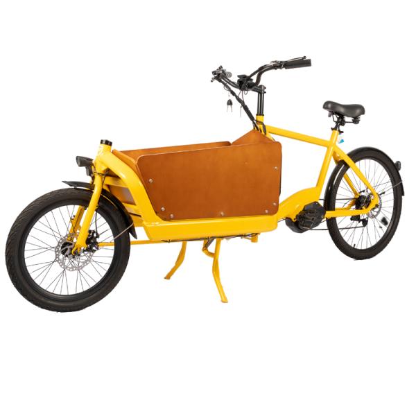 Drop ship Electric Cargo Bike with Rainproof Front Wooden Box Charging Time 3 hours