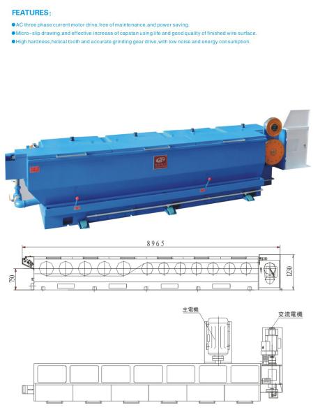 Copper Bar Wire Rod Drawing Machine , Wire Drawing Plant Production Line