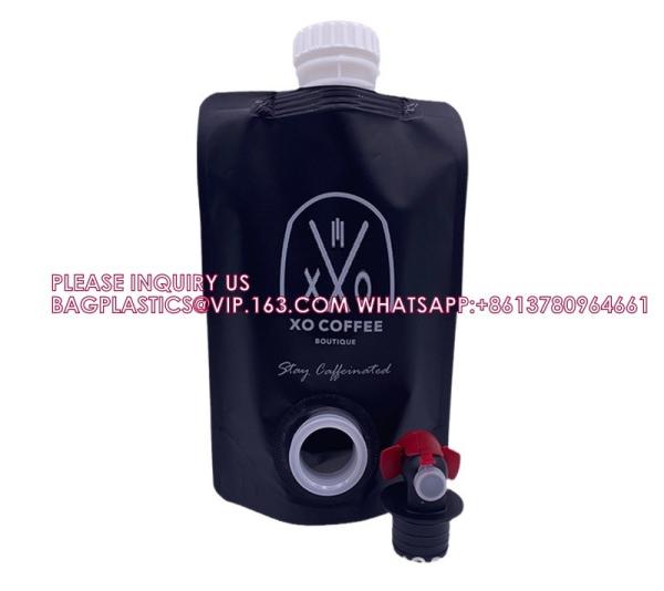 Coffee Bag, Coffee Pouch, Coffee Spout Bags Cold Brew Coffee / Yogurt / Liquid Packaging Stand Up Pouch With Spout