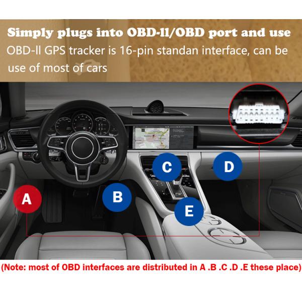 3.7V 140Mah Obdii 4G GPS Tracker SMS ACC With Canbus Diagnostic