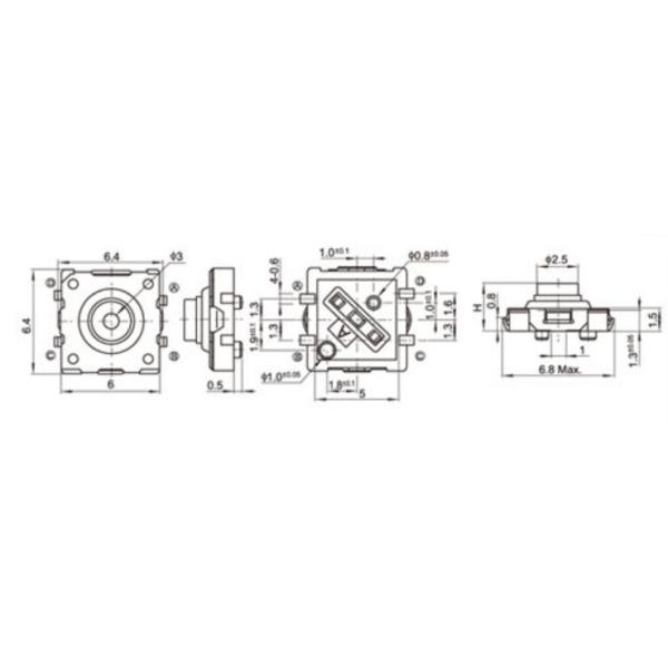 Multi Function Double Action Tactile Switch / Surface Mount Push Button
