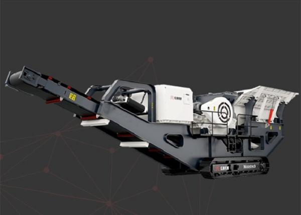 PP Series Mobile Jaw Crusher With Belt Conveyor / Coal Crushing Plant 10 - 35m3/H Capacity