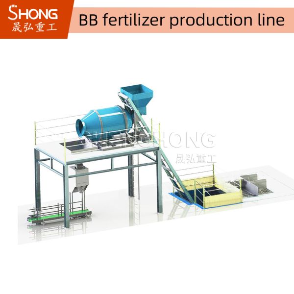 8-10 T/H Capacity Bulk Blending Fertilizer Machine with Carbon Steel Material and PLC Control System for NPK Fertilizer Production Line