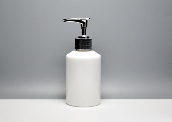 BG-106X(4), 100ml opal white glass bottle with lotion pump dispenser, manufacturer of glass packaging for personal care
