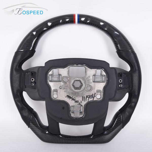 Twill Black Leather Land Rover Steering Wheel Easy Installation Customization