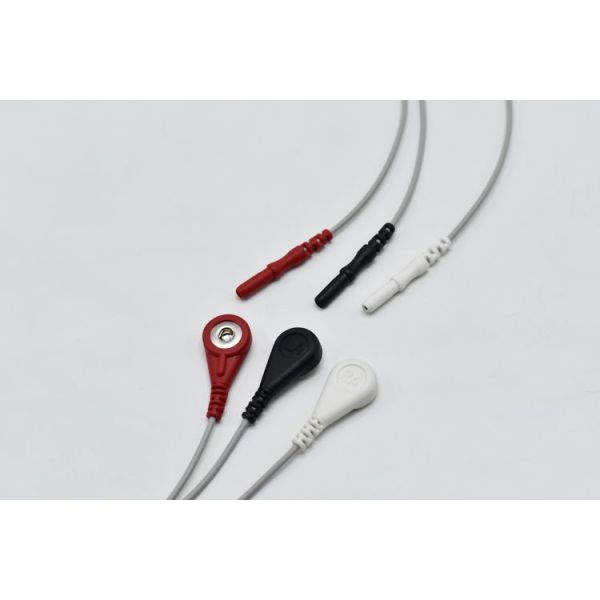 OEM D Type 3 Lead Dynamic Electrocardiograph Machine Recording Box 3 Lead Wire Buckle ECG Connection Medical Consumables