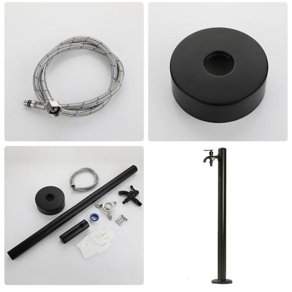 Black Stainless Steel Standpipe Outdoor Bibcock Garden Water Taps Watering Post