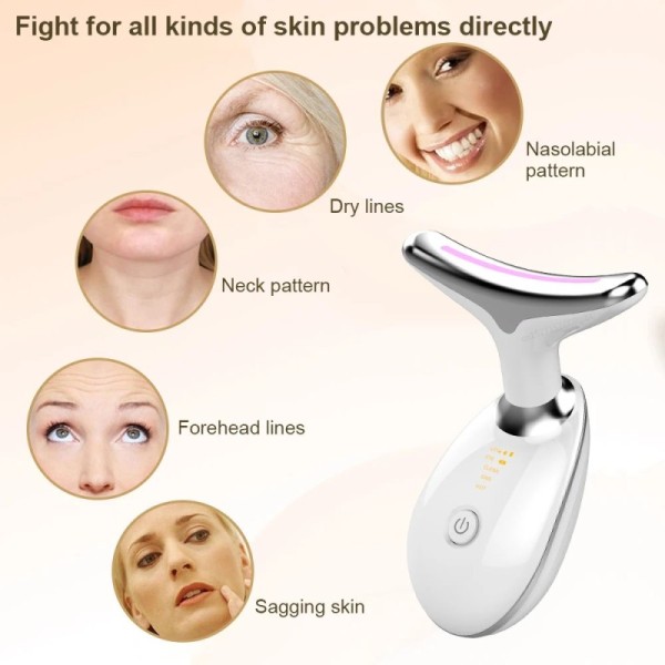 Portable USB Facial Massager 500mAh Rechargeable Battery-Wrinkle Reduction Skin Tightening Beauty Device for Household Hotel Use