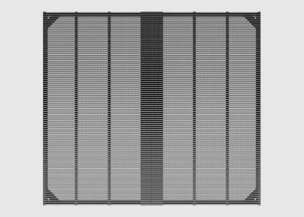 P2.6 de alta definición 4000-4500cd 500*1000mm Pantalla de rejilla Led Ventana a todo color Transparente de publicidad Pantalla de rejilla Led translúcida