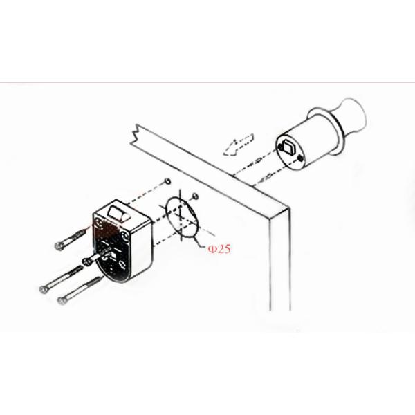 Campervan push button cabinet latch furniture lock MORTORHOME push Keyless locks for marine RV and boat