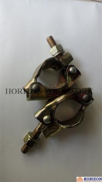 British swivel clamp for scaffold pipe. Scaffold coupler, swivel coupler