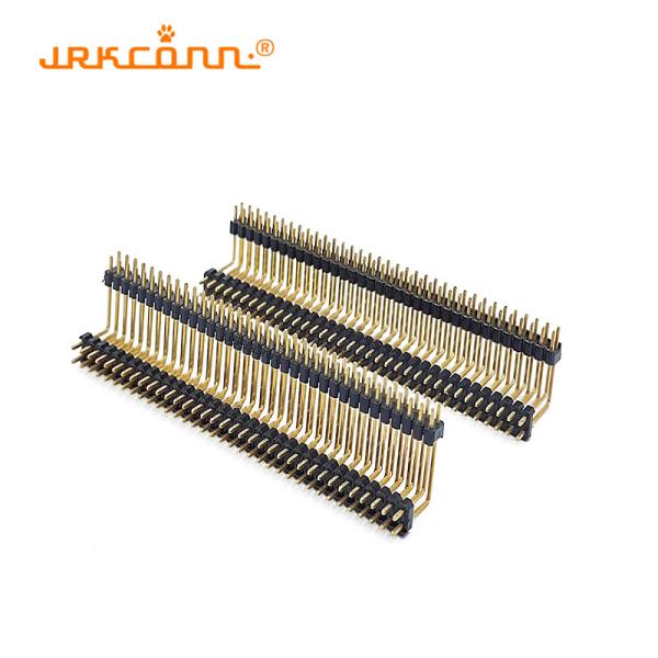Custom 90 Degree Pin Header Connectors Gold-Plated Dual Row Header Connector