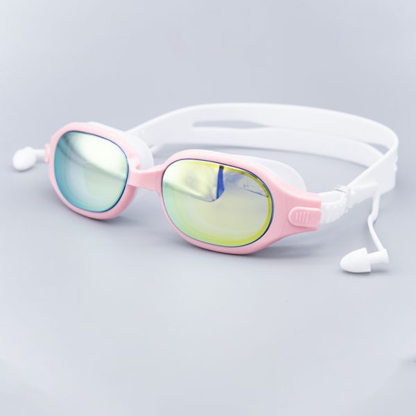 High Definition Electroplated Swimming Goggles Female Swimming Goggles Non Leaking With Gold Lens