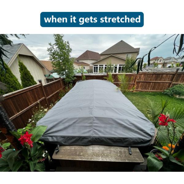 Прочная твердая бесконечная крышка джакузи прямоугольника крышек спа заплыва покрывает темного Брауна