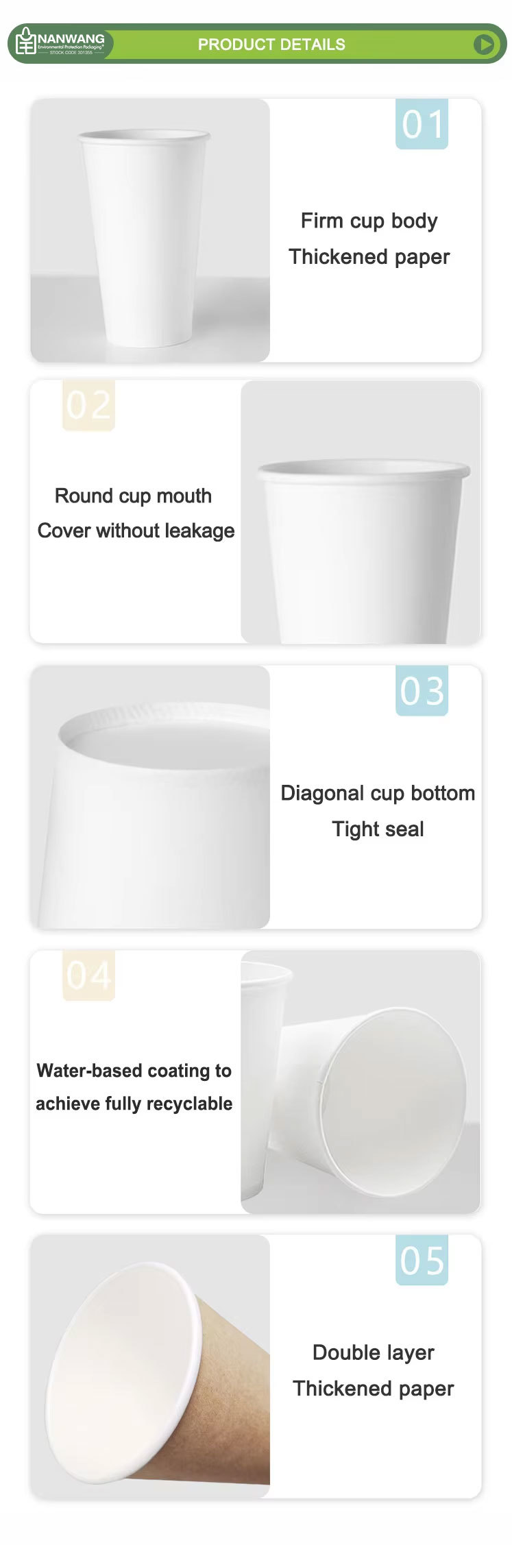 Custom Single Wall Paper Cup Disposable Eco Friendly Paper Hot Drink Paper Coffee Cup