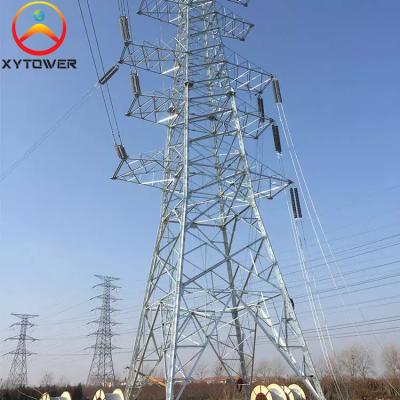 Multi-circuit Galvanized Lattice Steel Electric Power Transmission Towers
