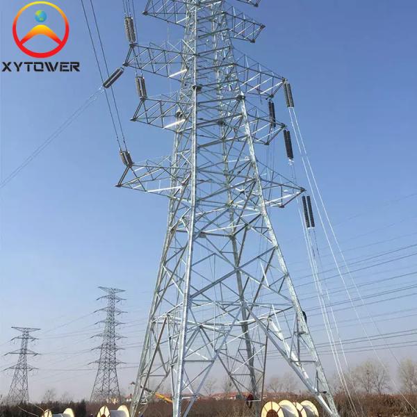 Multi-circuit Galvanized Lattice Steel Electric Power Transmission Towers